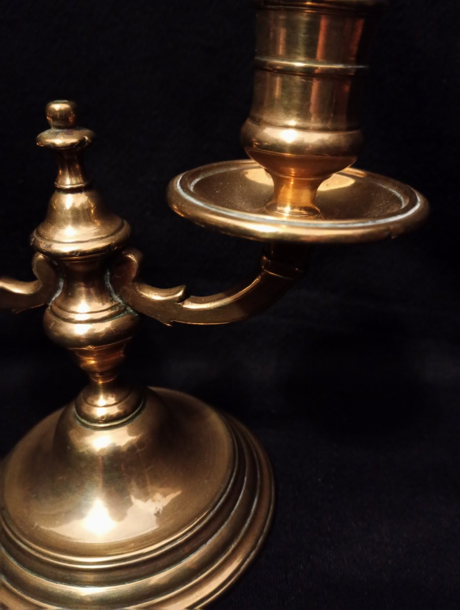 Antique Candelabra Or Table Candlestick, 18th Century-photo-4