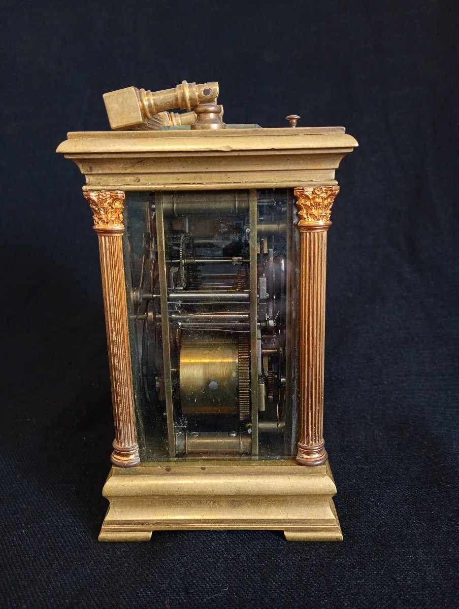 Officer's Traveling Clock With Grand Striking Mechanism, Second Empire Period, Napoleon III III-photo-3