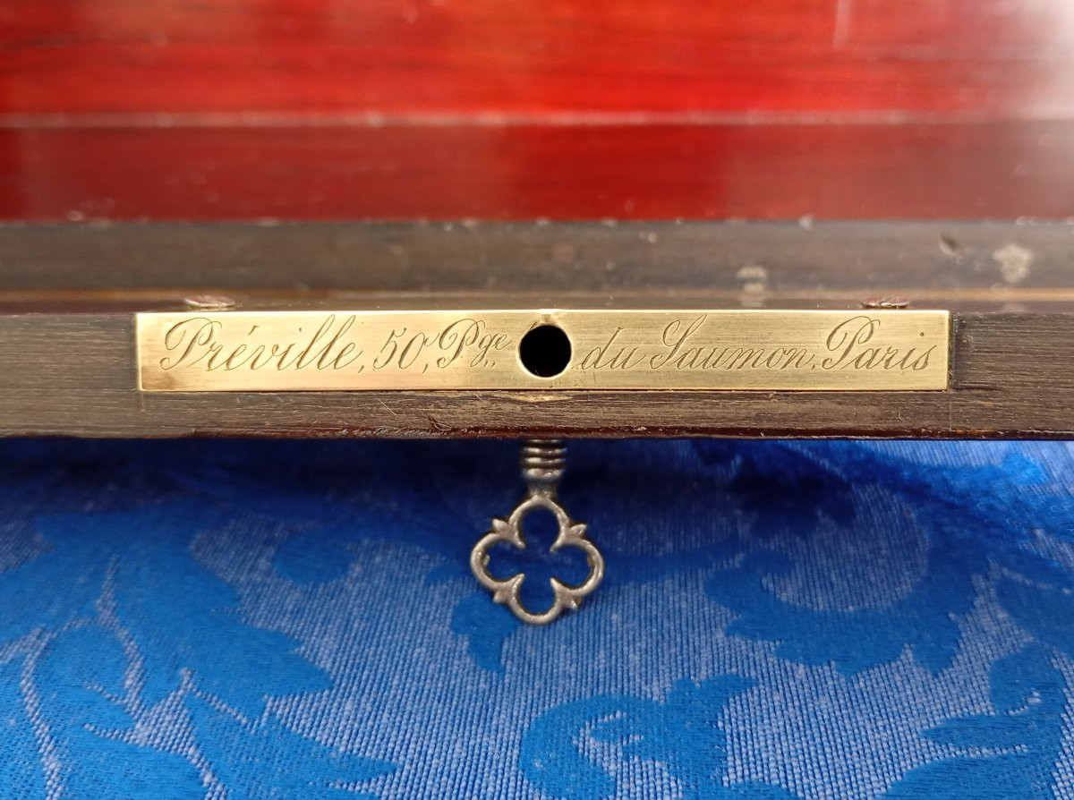 Coffret Boite à Gants Marqueterie Epoque Second Empire Napoleon 3 III XIX 19eme Siecle-photo-3