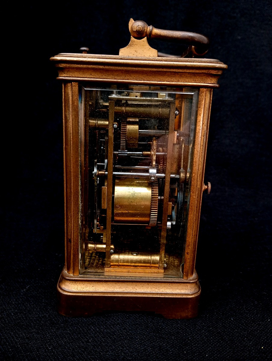 Rare pendulette officier de voyage grande sonnerie Lépine fin xix 19eme siecle pendule-photo-3
