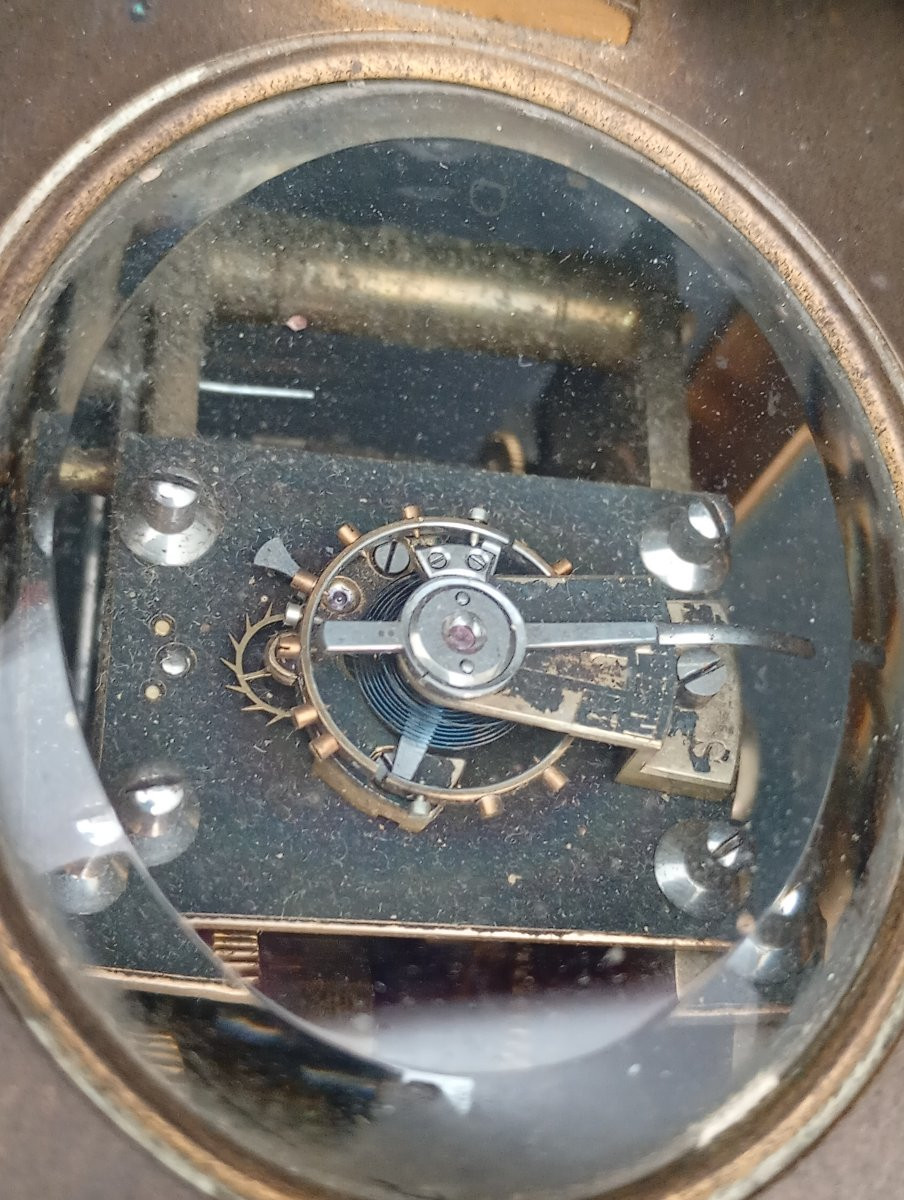 Rare pendulette officier de voyage grande sonnerie Lépine fin xix 19eme siecle pendule-photo-2