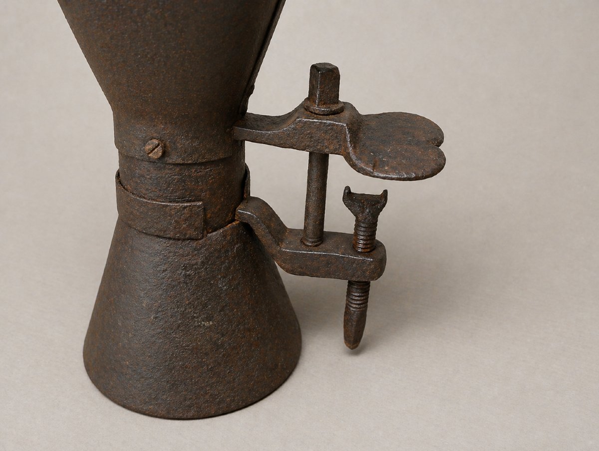 Hourglass Coffee Grinder High Period Louis XIV 14 XVII - XVIII 17 18th Century Wrought Iron-photo-4