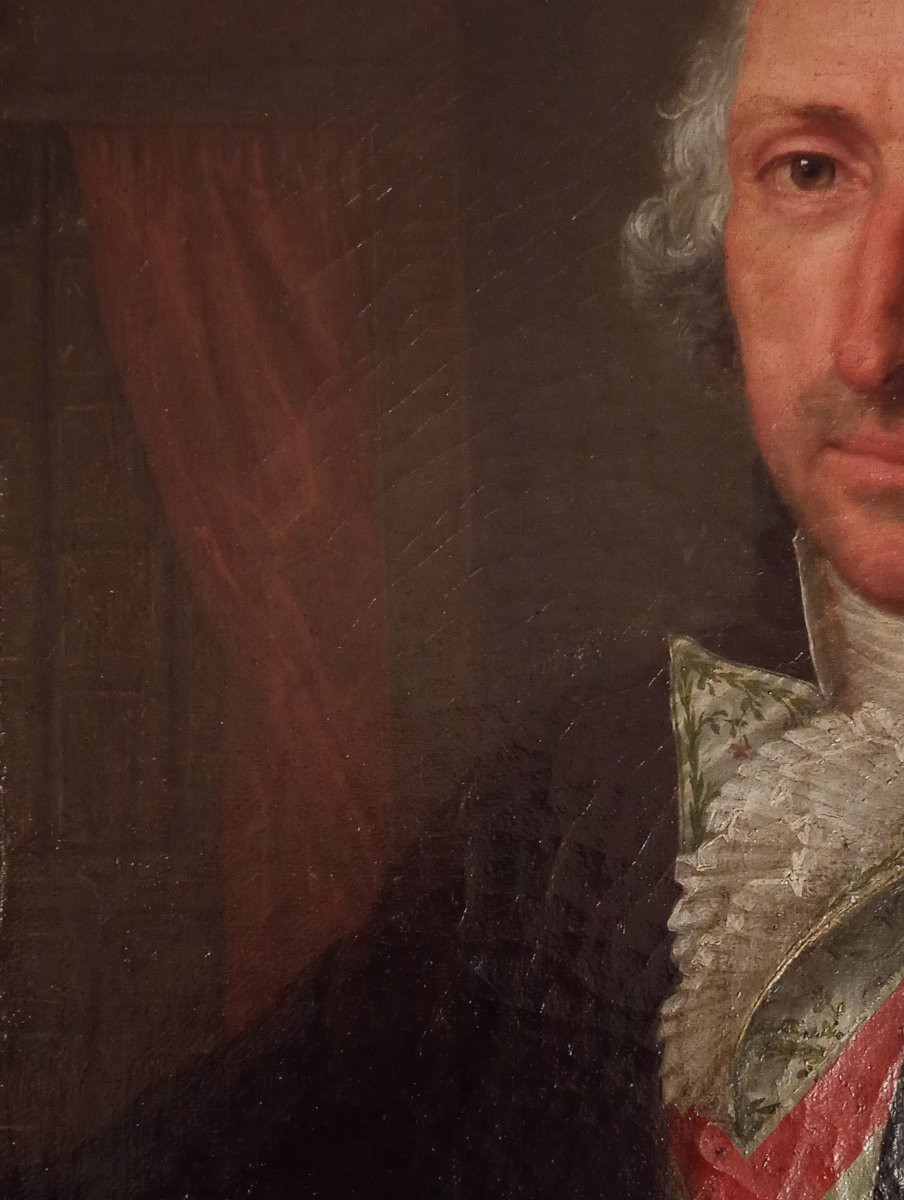 Painting Portrait Oil On Canvas Aveline Deputy Calvados Revolutionary Period End XVIIIeme-photo-4