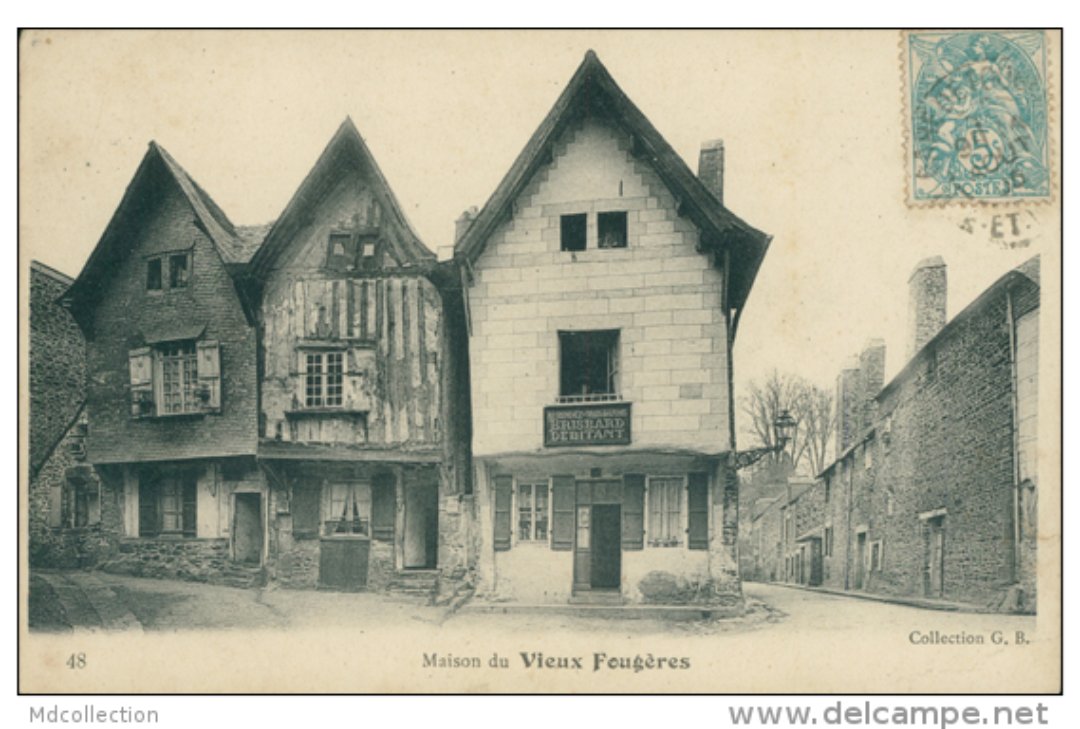 Watercolor Ernest Jean Marie Millard De Bois Durand Landscape City Of Fougères Brittany Painting-photo-1