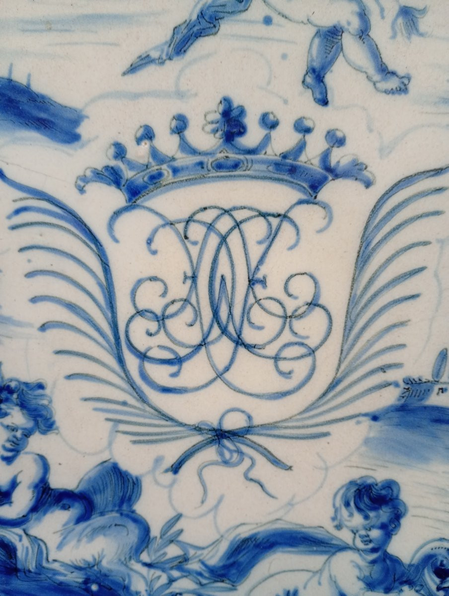 Coupe ou tazza en faience de Savone du XVIII 18eme siecle Italie-photo-2