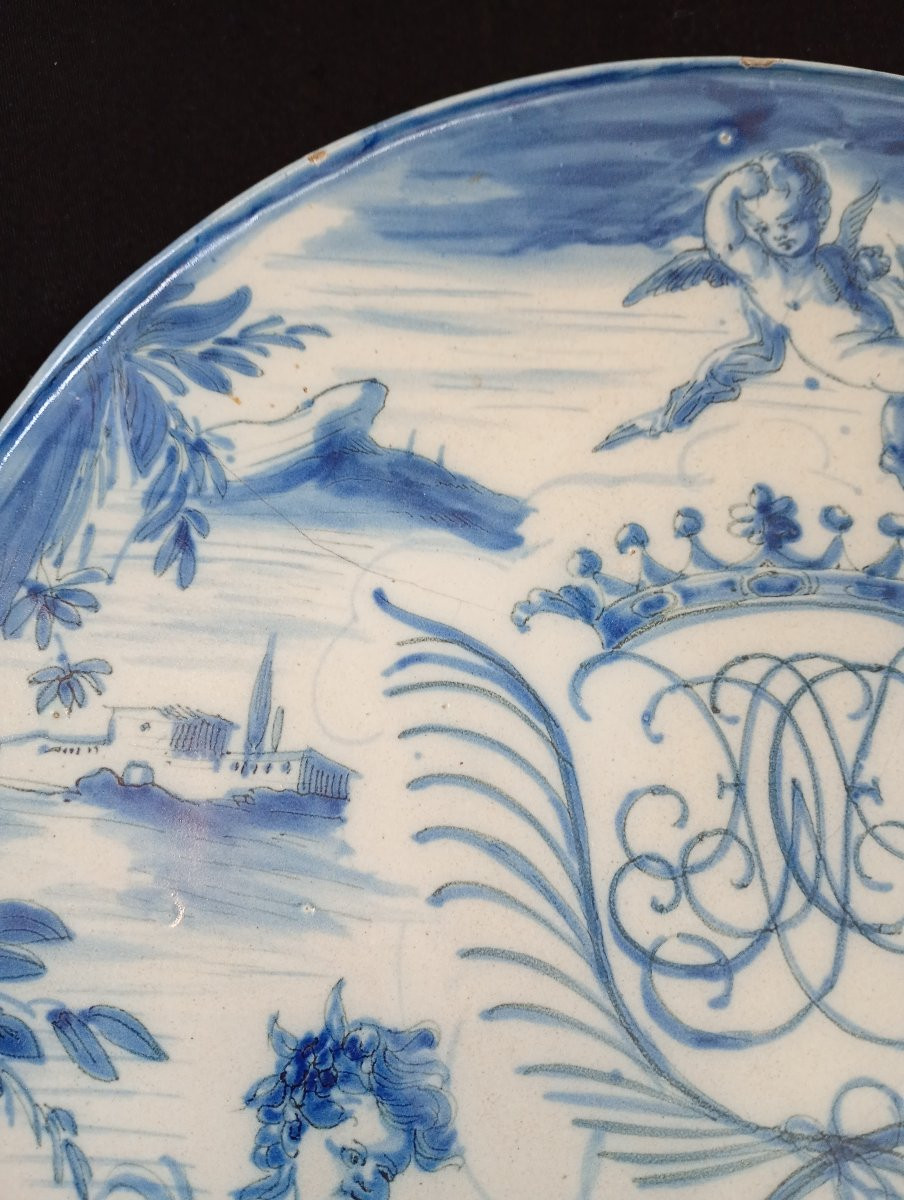 Coupe ou tazza en faience de Savone du XVIII 18eme siecle Italie-photo-3