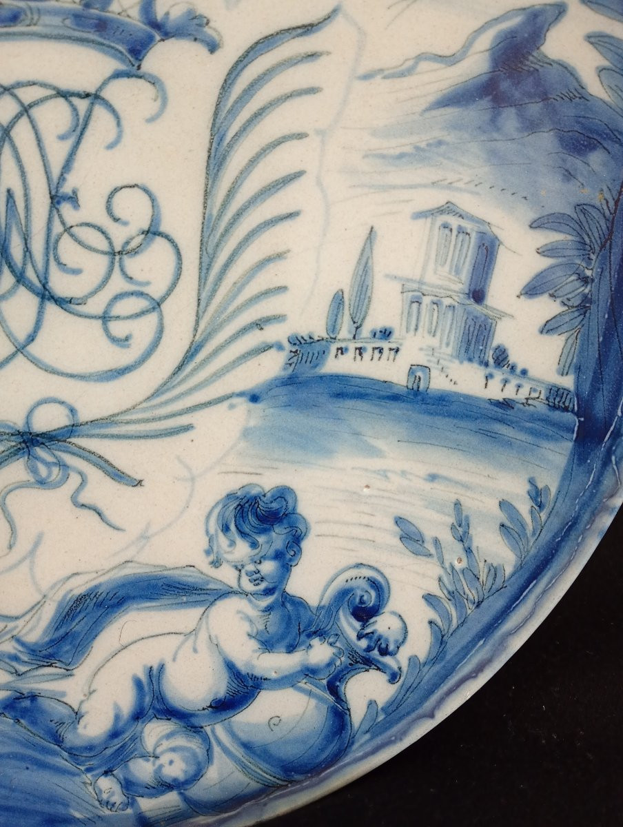 Coupe ou tazza en faience de Savone du XVIII 18eme siecle Italie-photo-4