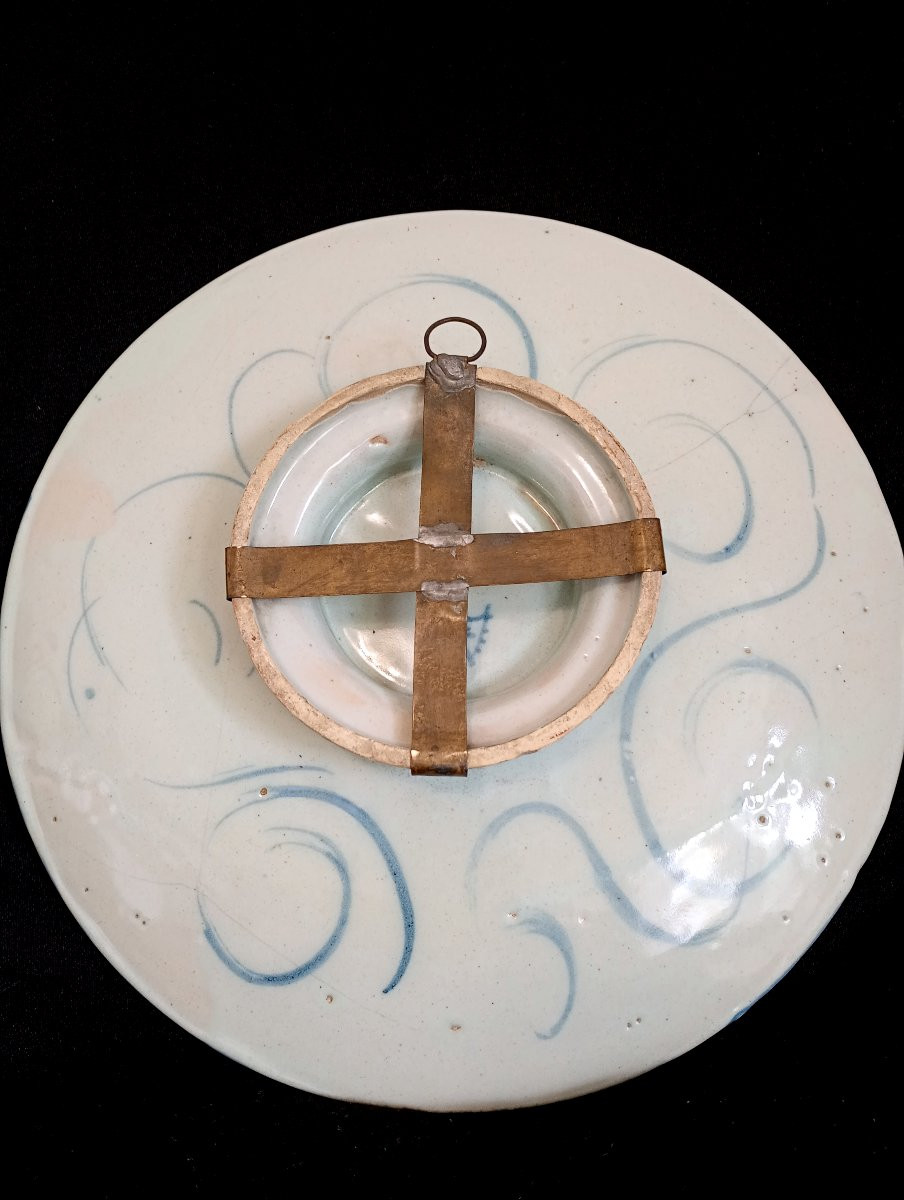 Coupe ou tazza en faience de Savone du XVIII 18eme siecle Italie-photo-2