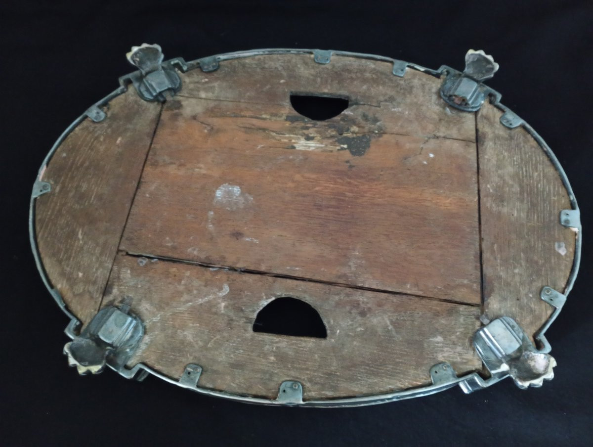 Surtout De Table Bronze Argenté Style Louis XVI Epoque XIX 19eme Siecle-photo-3