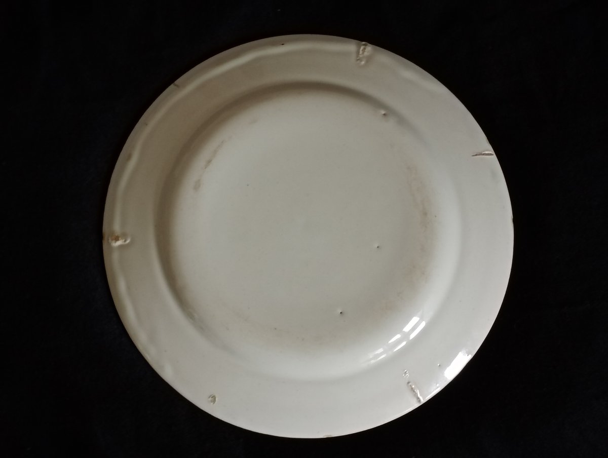 Assiette faience manufacture de Sceaux epoque 18 xviii siècle décor oiseaux et volatiles-photo-3