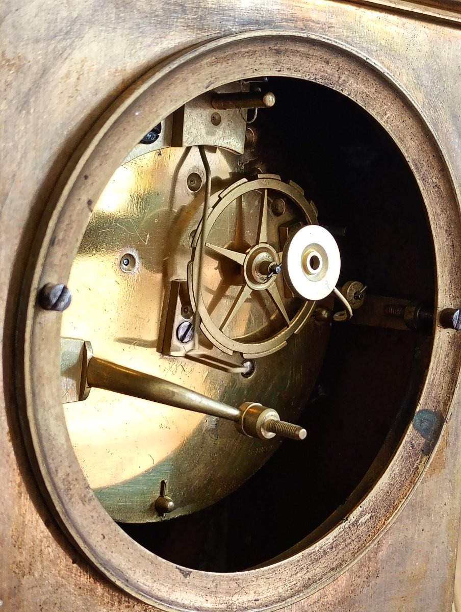 Restoration Period Clock Minerve Athena Gilt Bronze XIX 19eme Siecle-photo-1