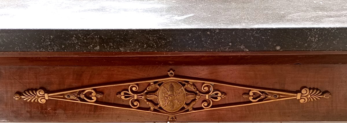 Console desserte à étagères d'époque Empire en acajou xix 19eme siecle-photo-2