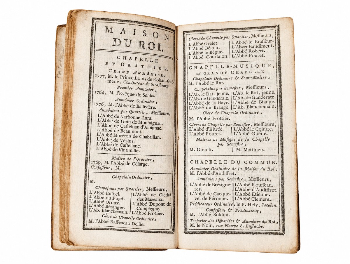 Livre miniature calendrier de la cour aux armoiries du roi de France louis xvi 16 epoque 18eme -photo-3