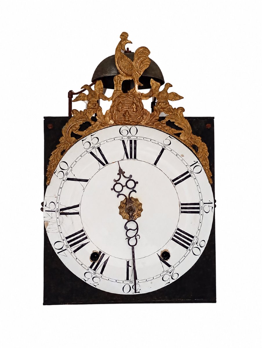 Mécanisme comtoise révolutionnaire avec reveil révolution horlogerie epoque xviii 18eme