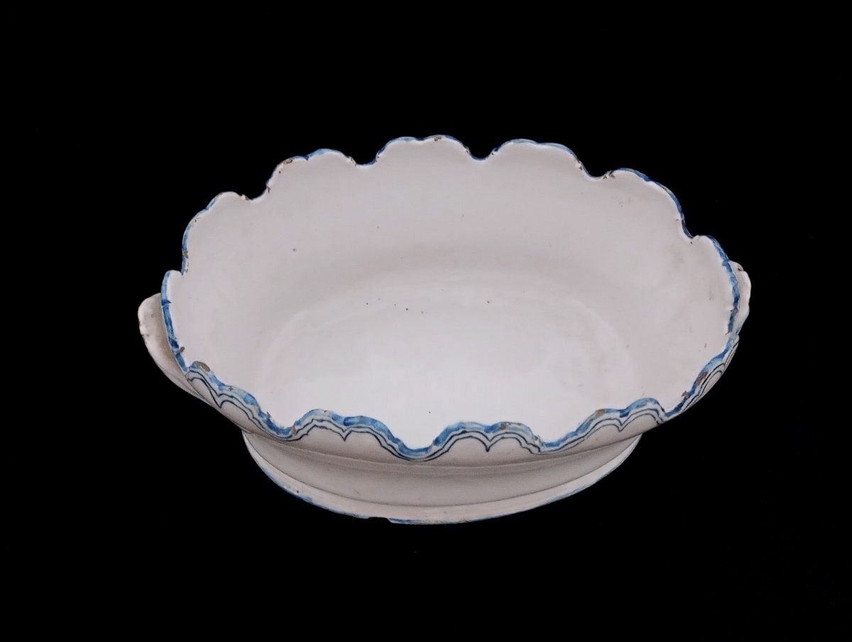 18th-century (louis XV, 15) Moustiers Faience Glass-paned Cooling Cabinet-photo-3