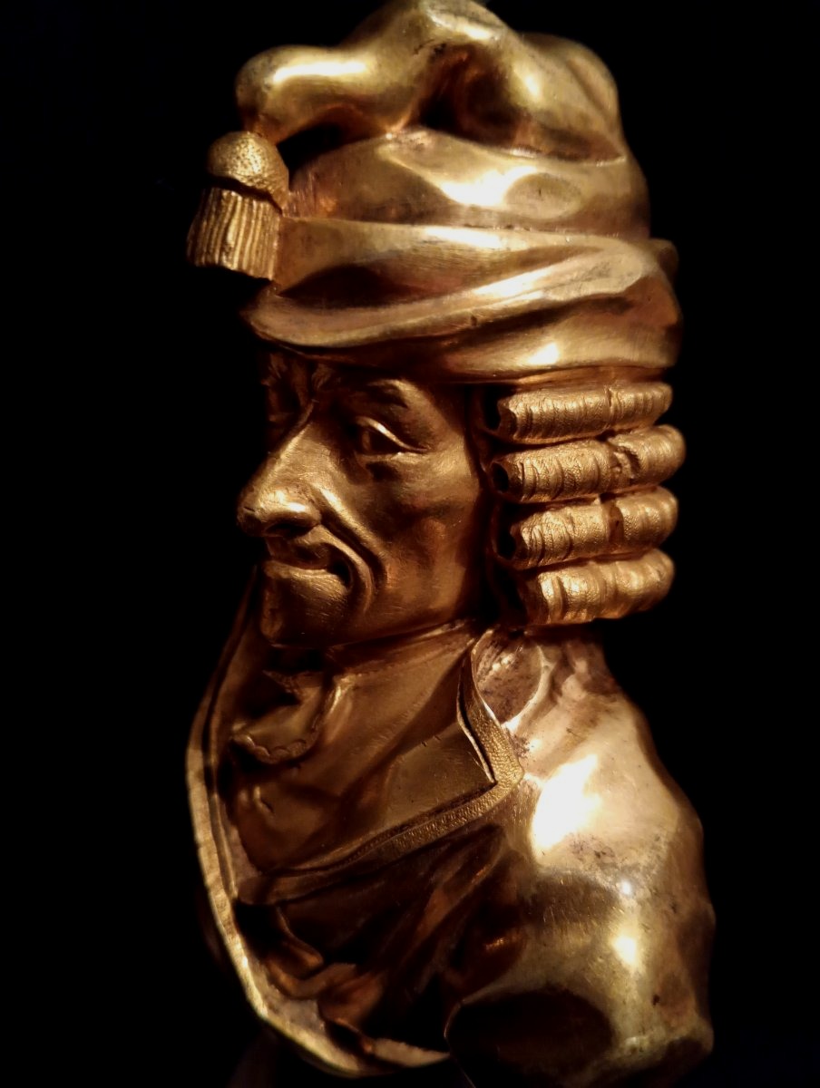 Pair Of Gilded Bronze Busts Of Voltaire And Rousseau, Louis XVI Period, 16th–18th Centuries, Age Of Enlightenment-photo-4