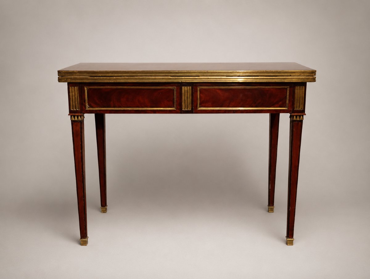 Louis XVI-era Mahogany Console Table, Late 16th Year Of The Directoire, Late 18th Century, Stamped