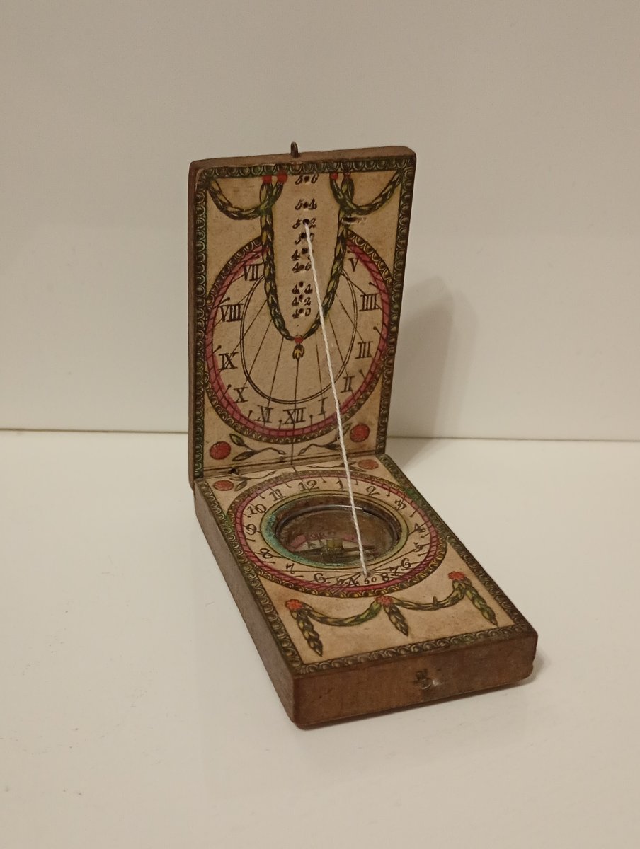 Diptych Pocket Compass Sundial, German Work, Late 18th Century