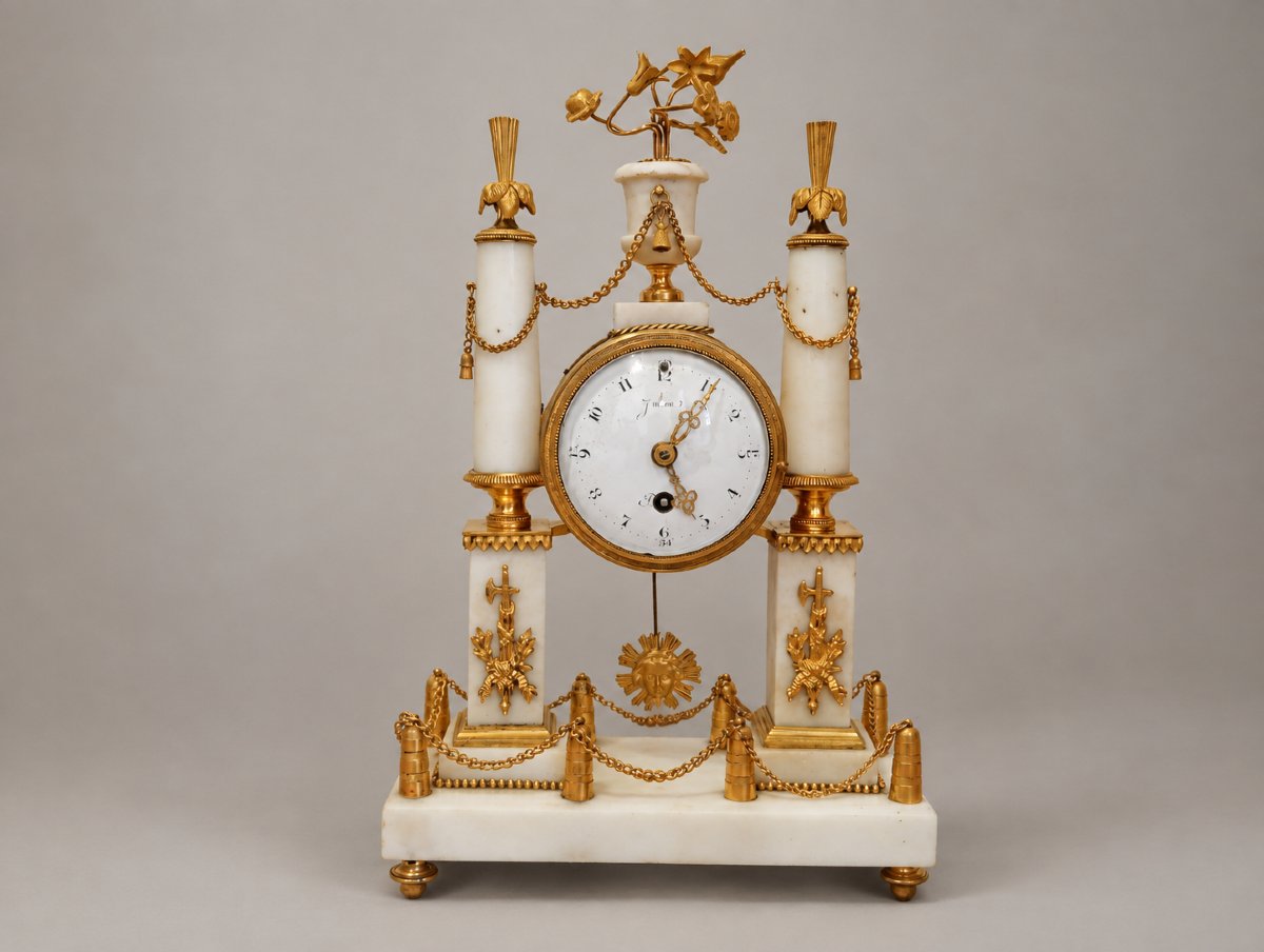 Pendule portique d'époque Louis XVI 16 pendulette 18eme xviii siecle