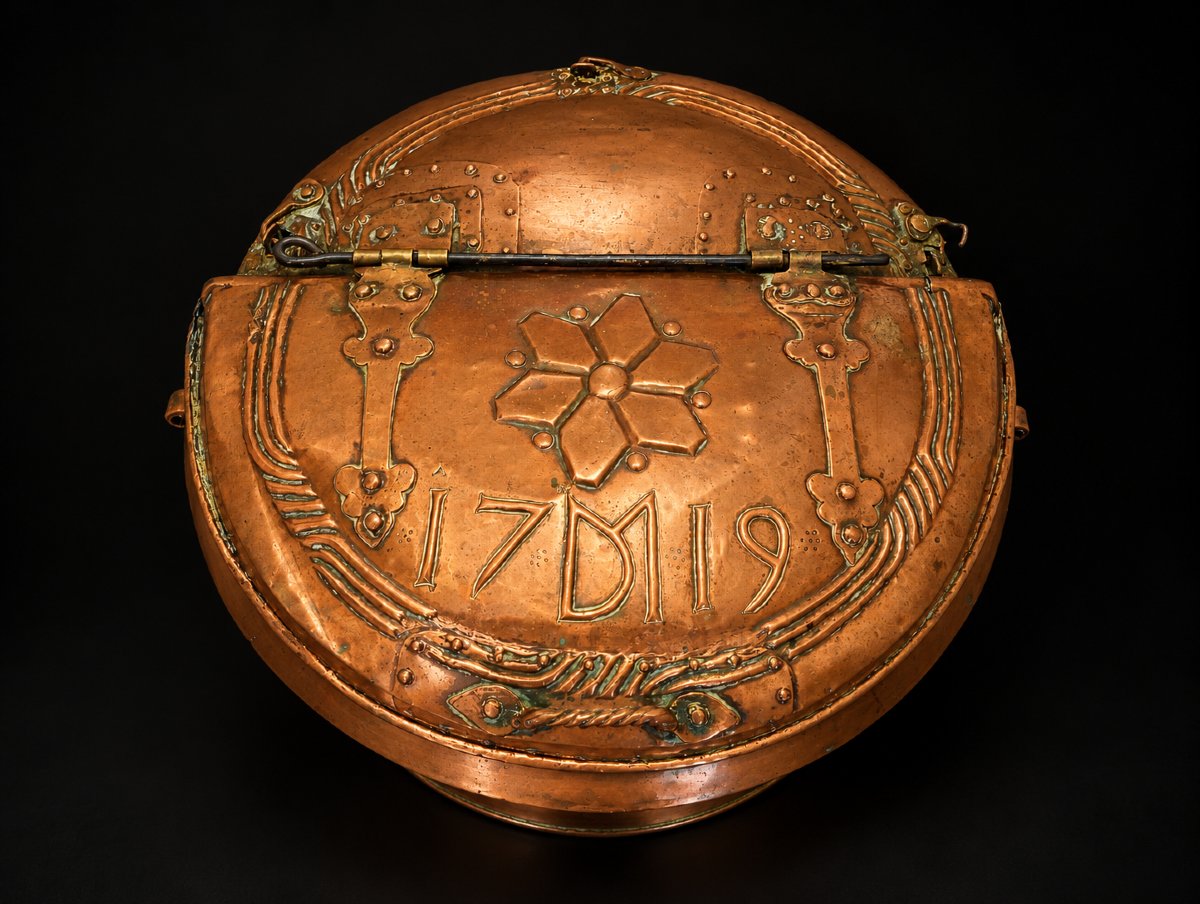 German Copper Fish Basin, Early 18th Century, Dinanderie, Castle Fountain -photo-3