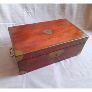 Mahogany Navy Travel Writing Case Empire Period Early 19th-19th Century