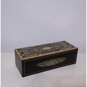 Glove Box Box From The Second Empire Period, Napoleon III, Boulle Marquetry, Tahan