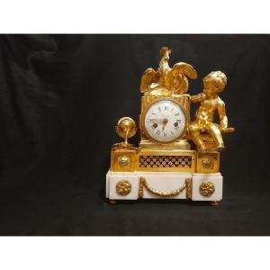 Pendule epoque louis xvi 16 en bronze doré epoque xviii 18eme siecle