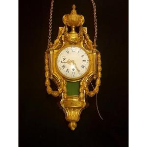 Louis XVI Period Gilt Bronze Wall Clock, 16th-18th Century 