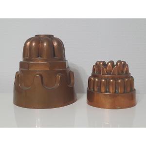 Large Antique Copper Kitchen Cake Mold From The 19th Century