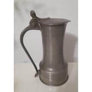Pichet en étain amiens à épaulement epoque xviii 18eme siecle