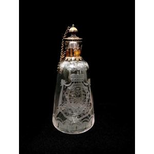 Glass Carafe, Holy Roman Empire, Coat Of Arms, 18th Century