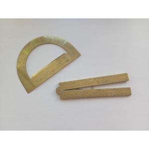 Instruments scientifiques pied de roi et rapporteur nécessaire d'architecte Butterfield 18eme