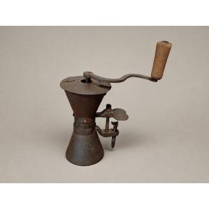 Hourglass Coffee Grinder High Period Louis XIV 14 XVII - XVIII 17 18th Century Wrought Iron