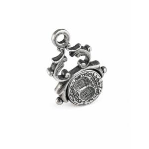 Rare 18th-century Triple Silver Seal Or Personal Seal With Rotating Noble Coat Of Arms