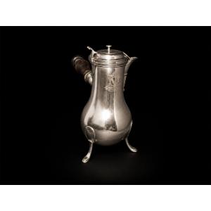 Silver-plated Metal Coffee Pot, Louis XV Style, Mid-18th Century (15–18)