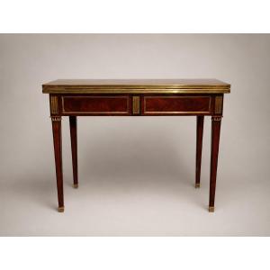 Louis XVI-era Mahogany Console Table, Late 16th Year Of The Directoire, Late 18th Century, Stamped