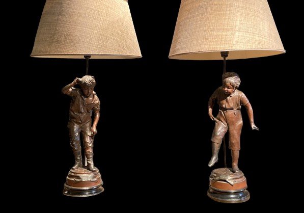 Pair Of Regulates Mounted In Lamps