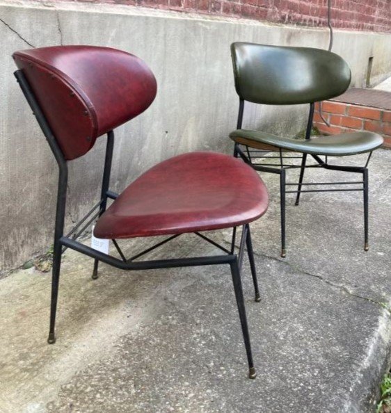 Pair Of Small Armchairs From The 60s-photo-4