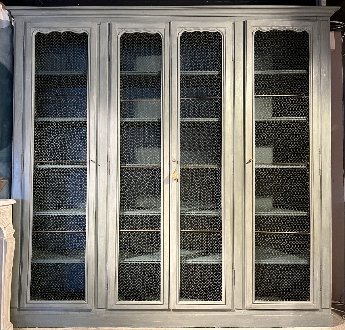 Library Of Patinated Woodwork Reassembled From 4 Eighteenth Doors