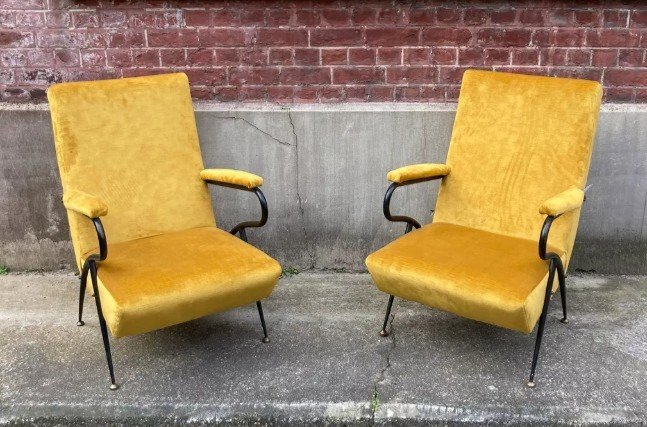 Pair Of Armchairs Years 50-60