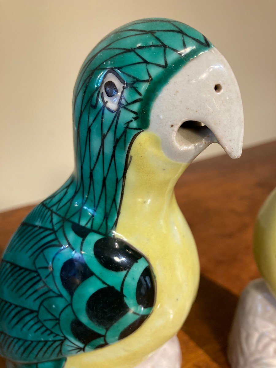 Two Ceramic Parrots -photo-2