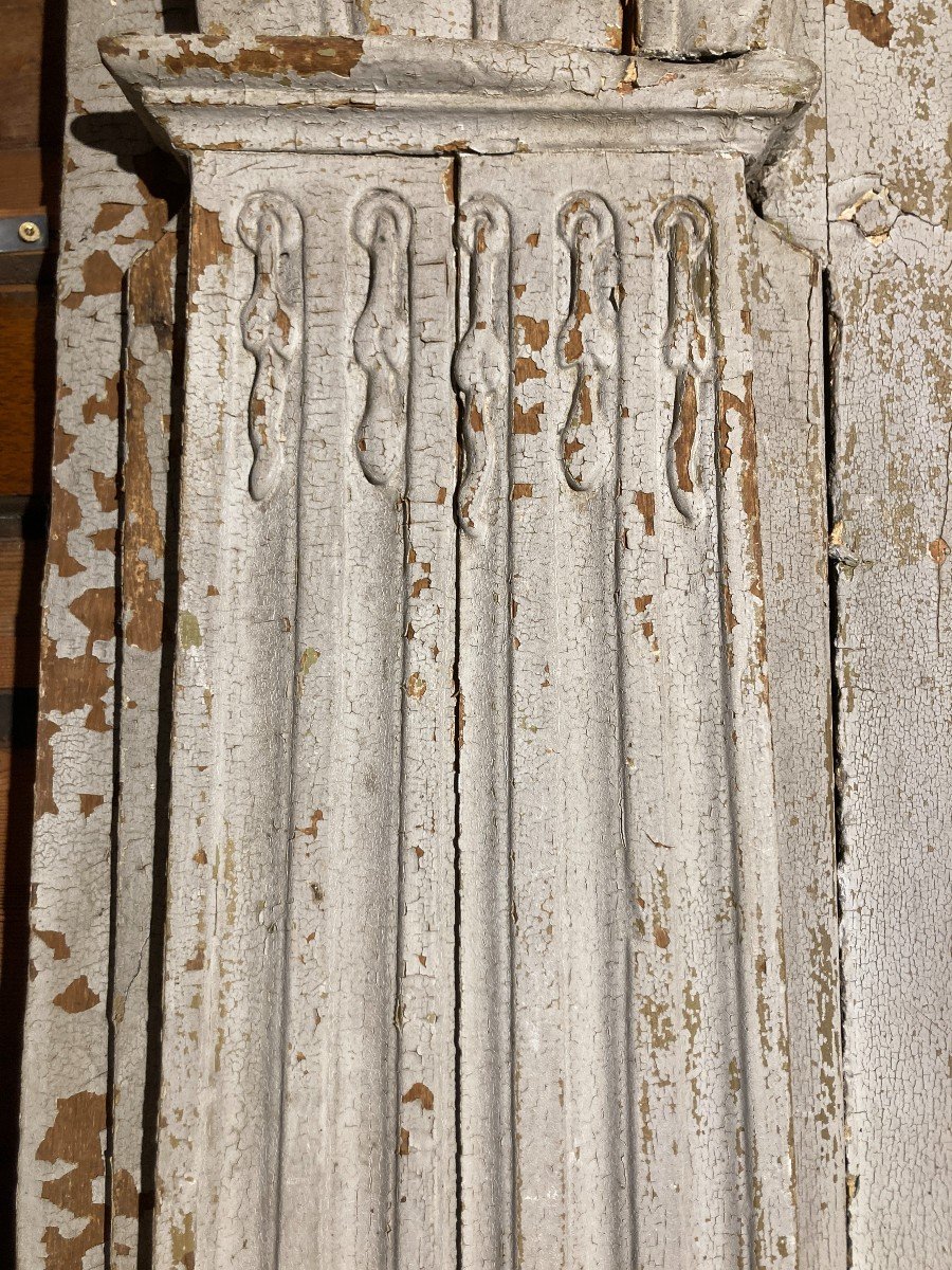 Pair Of 18th Century Carved Wood Pilasters-photo-1