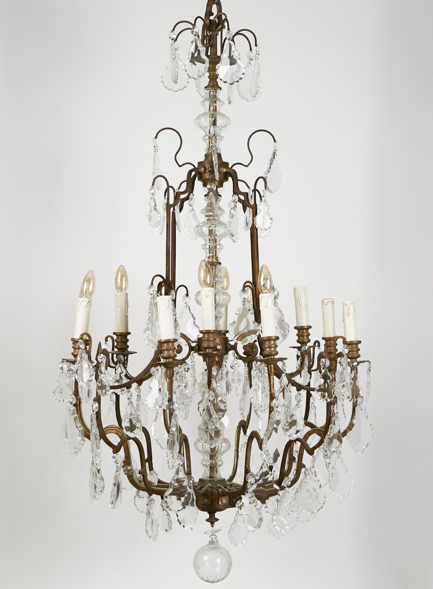 Pair Of Louis XV Cage Chandeliers