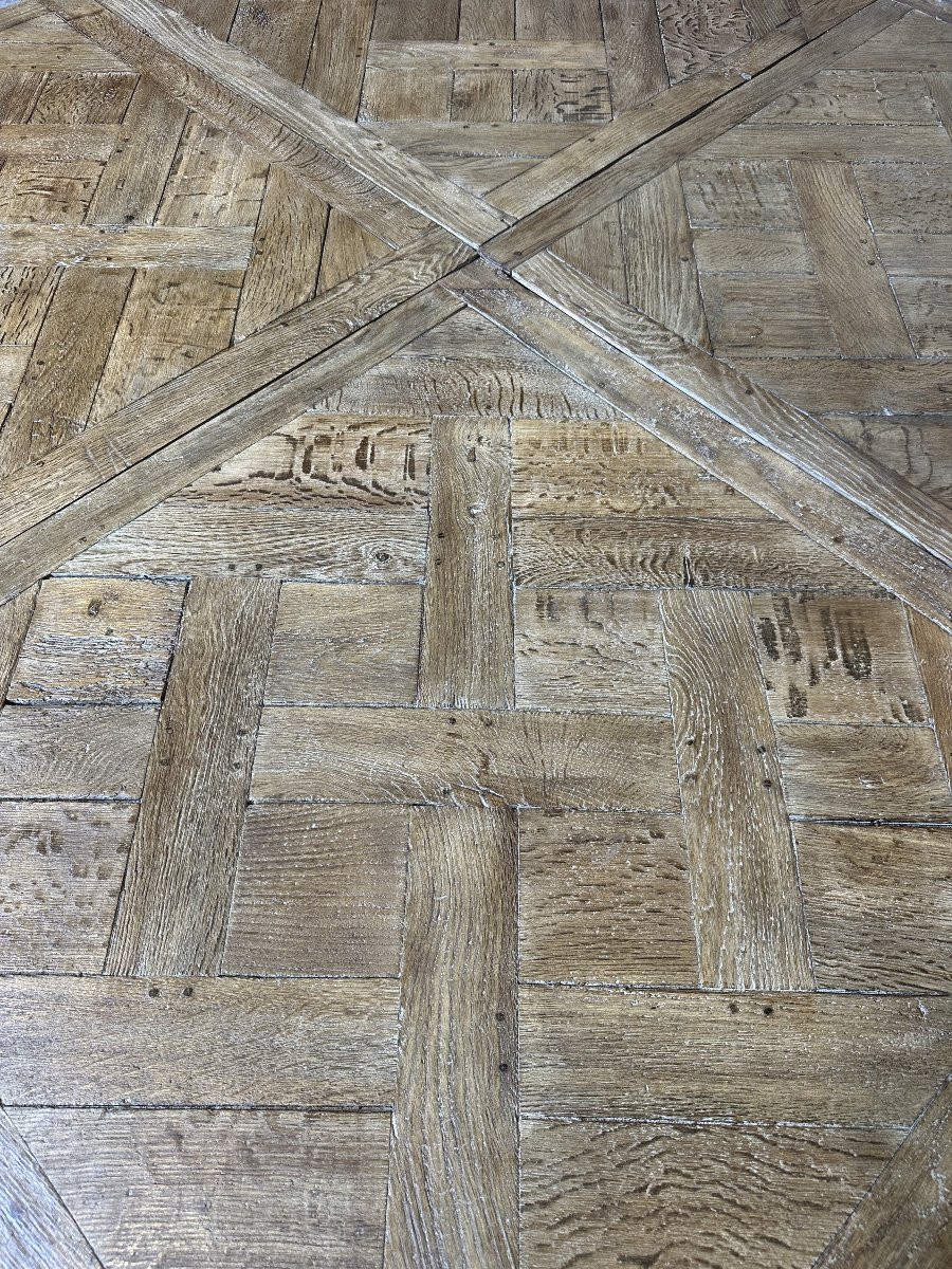 Versailles-style Parquet Flooring, From The 18th Century, In Oak-photo-2