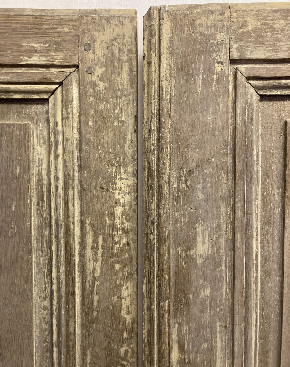 Paire de portes de placard simple face, style Louis XVI-photo-3