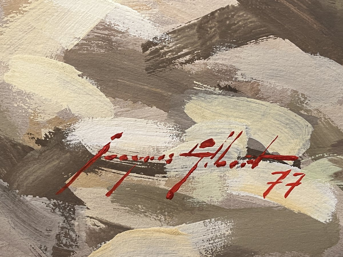 Tableau a tempera signé Jacques Albert-photo-4