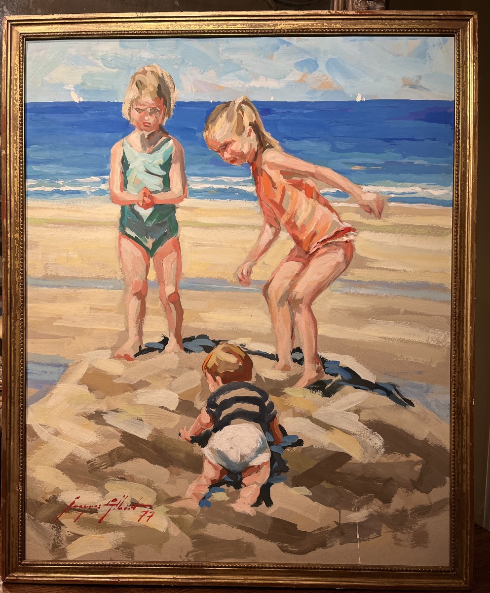 Tableau a tempera signé Jacques Albert