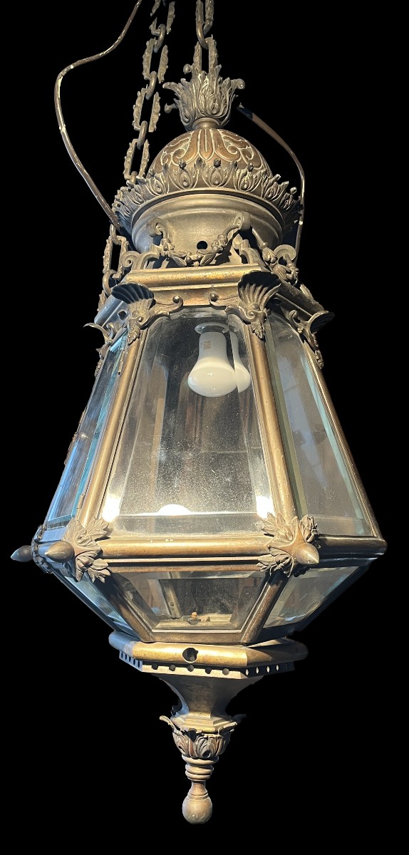Lantern With Beveled Glass