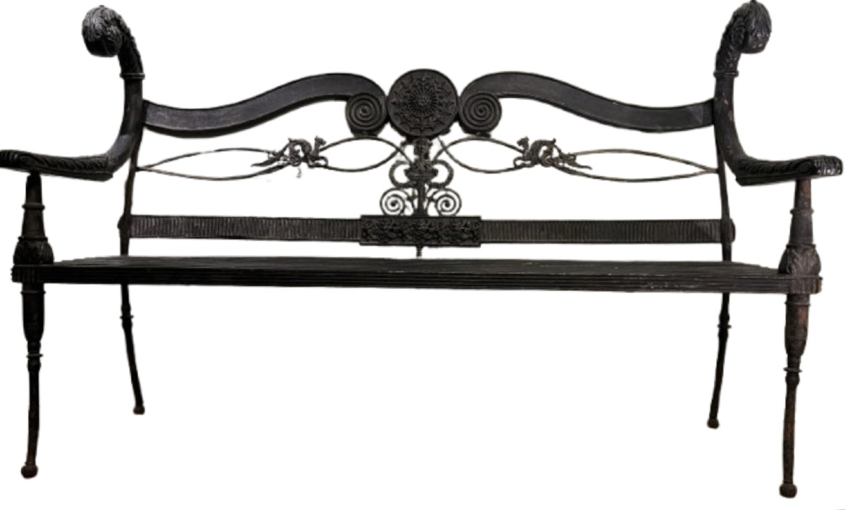 Wooden And Cast Iron Bench