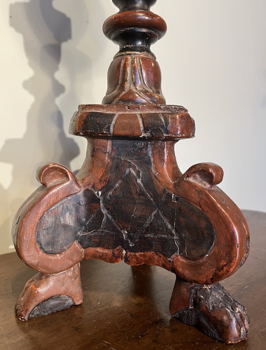 Bougeoir en bois -photo-4
